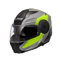 Ls2 Scope 2 Duria Çene Açılır Kask Gri Neon Sarı