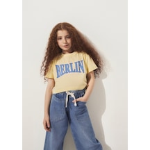 Mavi - Berlin Baskılı Sarı Tişört 7610269-89145 Sarı