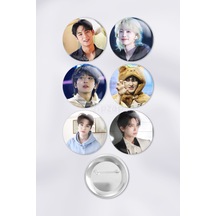 Seventen Çanta Süsü Rozet İğneli Buton Rozet Seti 6 Adet Mingyu Jeonghan Wonwoo Hoshi Vernon Çok Renkli