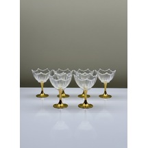 Tulip Uzun Ayaklı Sunumluk 6 Lı Gold