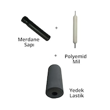 Umur Tutkal Sürme Merdanesi Lastiği Ve Sapı + Polyemid Mil