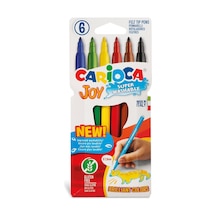 Carioca 40613 Joy Süper Yıkanabilir Keçeli Boya Kalemi 6'lı Renkli Ve Eğlenceli Kalem Seti