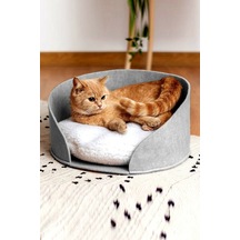 Bundera Puki Peluş Minderli Kedi Yuvası 45 x 20 CM