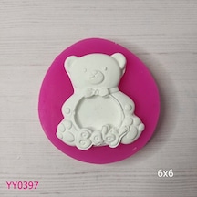 Yy0397 Baby Yazılı Ayıcık Çerçeve Silikon Kalıp