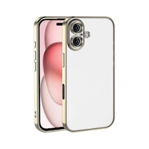Apple Uyumlu iPhone 17 Uyumlu Lensli Silikon - Gold