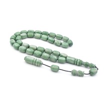 Sistemli Kapsül Kesim Kanayan Bağa Simli Yeşil Katalin Tesbih