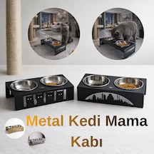 Krom Bıyık Yorgunluğu Yapmayan Kedi Köpek Mama Ve Su Kabı 1 Adet