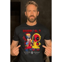 Deadpool 3- Deadpool &wolverine 2024 Unisex Siyah T-shirt