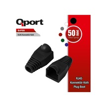 QPORT Q-P5S 50'Lİ SİYAH RJ45 KILIFI
