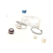 18.7mm Pırlanta Taşlı Halka Küpe 14 Ayar Altın Hd Videolu
