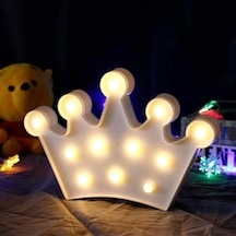 Bay 3d Dekoratif Pilli Kraliçe Tacı Model Led Masa Ve Gece Lambası Najmaddin Standart