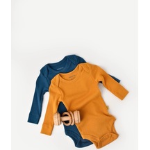 Rebebe Babycosy Modal 2 Li Uzun Kollu Bebek Badi - Bebek Body - Csym1131 (544732292) Mavi - Safran