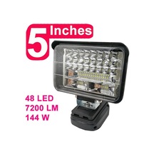 Cbtx Makita Bl1430 Bl1830 Lityum Pil Çalışma Işığı İçin 18v Led El Feneri Çift Usb Şarj Cihazı 5-inç   48 Led   144w