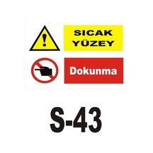 Pvc Dekota Uyarı - Ikaz Levhası Sıcak Yüzey Uyarı Levhası
