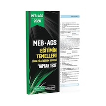 Pegem 2026 Meb-ags Eğitimin Temelleri, Türk Milli Eğitim Sistemi Yaprak Test Pegem Akademi Yayınları