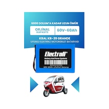 Kral Kr-39 Grande Uyumlu Batarya Standart Kapasite Lifepo4 60v 60ah Elektrikli Motorsiklet Bataryası
