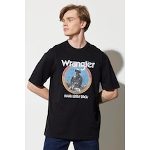 Wrangler Erkek Siyah Bisiklet Yaka Tişört W7CBEE100 Siyah