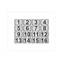 Metal Kapı,Masa,Dolap Numarası 3,5Cmx5Cm 16 Adet (1…16) (429037446)