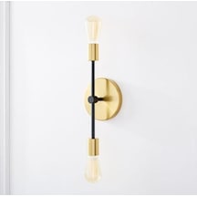 Retro Modern Gold Dekoratif 2 Li Rustik Duvar Aplik Gold