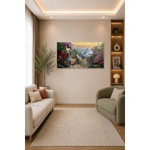 Tam Renk Thomas Kinkade Yağlı Boya Dekoratif Kanvas Duvar Tablosu Çok Renkli