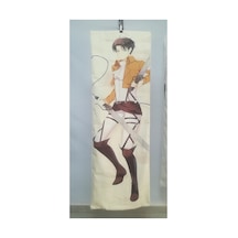 Anime-attack On Titan- Levi Desenli Sarılma Yastığı Hugging Pillow Kılıfı Kahverengi