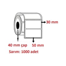 Özsaraç Etiket 50 x 30 Pvc Şeffaf Etiket  1000'Li
