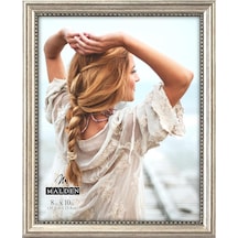 Malden International Designs Klasik Ahşap Resim Çerçevesi, 8x10, Gümüş