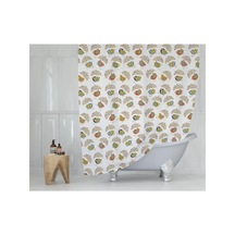 Banyo Perdesi 1x180x200 Tek Kanat Duş Perdesi Halka  8952 Diğer