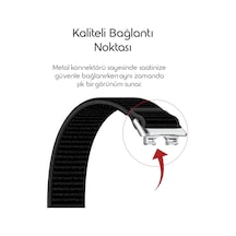 Huawei Band 10-9-8 İle Uyumlu Hasırlı Kumaş Kordon Terleme Yapmayan Cildi Tahriş Etmeyen Nefes Alabilir Yapılı Kademeli Cırt Cırt Tasarımlı Deformasyona Dayanıklı Rahat Kayış