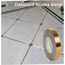 50 Metre Dekoratif Banyo Mutfak Fayans Arası Derz Şerit Bant Gold Renk 0,5 Cm Gold