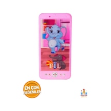 Pembe Fil Desenli Cep Telefonu Pilli Oyuncak - Eğlenceli Ve Öğretici