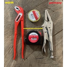 Würth Pro Kargaburun Pense Ayarlı Fort Pense 5 Metre İzole Bant 4 Lü Set Diğer