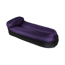 Moveevo Taş, Plaj, Çimde Kullanıma Uygun Sulu Dayanıklı Hafif Taşınabilir Inflatable Yatak Mor Mor