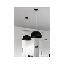 Retro Rustik Metal Sarkıt Avize Siyah Mat Siyah 40 Cm Siyah