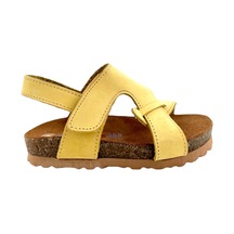 Mantar Taban Çapraz Bantlı Deri Sandalet Sarı Sarı Mantar Taban Çapraz Bantlı Deri Sandalet Sarı Sarı