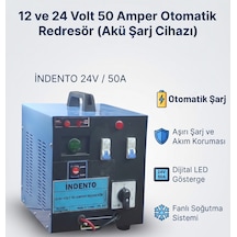 12 Ve 24 Volt 50 Amper Otomatik Redresör Akü Şarj Cihazı - 612