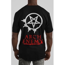 Arch Enemy Rock Metal Müzik Grubu Sırt Baskılı Unisex Oversize Ti Siyah