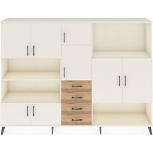 Arges Dolap 10 Raflı 4 Çekmeceli 8 Kapaklı 220x30x163 Aytaşı-ayta Aytaşı-aytaşı/çam