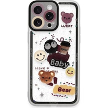 Newface Apple İphone 14 Pro Kılıf Sweet Desenli Silikon Kapak - Sarı