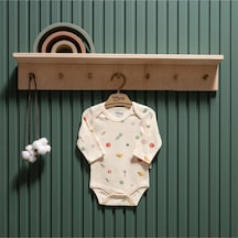 Baby Bebek Organik Space Theme Uzun Kol Badi Ekru 44011 Ekru