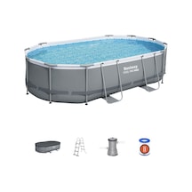 Bestway 56448 Power Steel Prefabrik Yer Üstü Havuz Seti 4,88 M X 3,05 M X 1,07 M