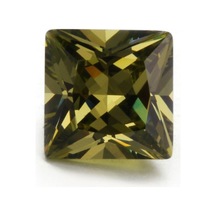 Prenses Kesim Sentetik Taş 4x4mm 100 Adet Zeytin Yeşili