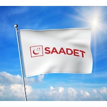 Saadet Partisi Beyaz Bayrağı Premium Raşel Kumaş 100x150 Cm Diğer