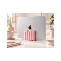 Molly Dekoratif Laptop Tutucu Stand- Pastel Pembe