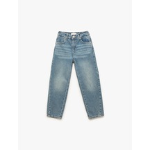 Koton Pamuklu Cepli Rahat Kesim Denim Pantolon Orta İndigo 6wkb40004td İndigo
