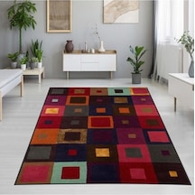 Rovigo Home Dijital Baskı Kaymaz Taban Salon Halısı Rvg1154 Çok Renkli