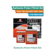 Citroen Nemo 1.4 Hdı Dizel Eurorepar Filtre Bakım Seti 2008-2013 Hava+yağ+yakıt+karbonlu Polen