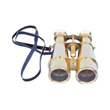 Hampton Nautical Captain&apos S Solid Brass Binoculars, 15cm, Brass
