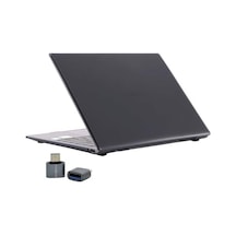 Matebook D14 2019-2022 Kılıf Uyumlu Kristal Parlak Şeffaf Sert Hard Case İnce Hafif Çizilme Koruma 14 İnç Siyah
