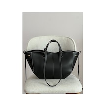 Nura Collection Kadın Polen Dikiş Detaylı Tote El Ve Omuz Çantası Siyah - 939575972 Siyah